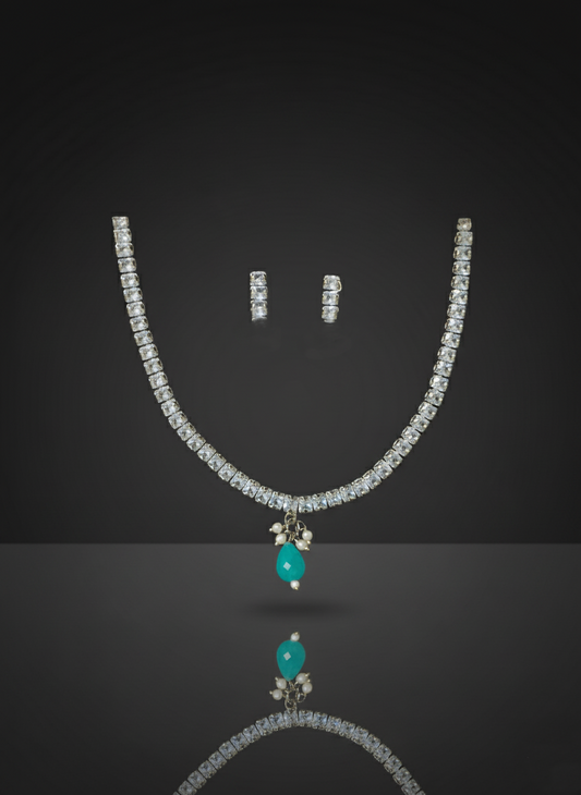 Aqua Sparkle Necklace Set
